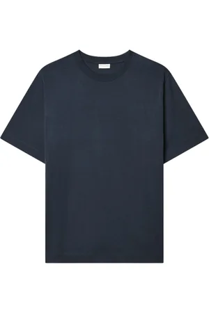 DRIES VAN NOTEN Top, Herre, Blå, S, Uld, Navy Crew Neck T-shirt