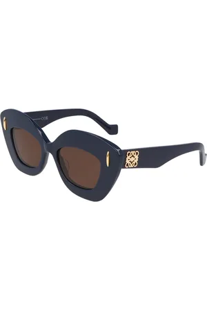 Loewe Tilbehør, unisex, Sort, 48 MM, Uld, Stilfulde solbriller med uregelmæssig form