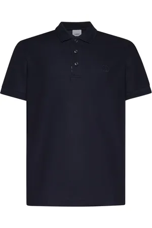 Burberry Top, Herre, Blå, M, Bomuld, Vintage Check Polo Shirt