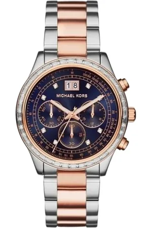 Michael Kors Tilbehør, Dame, Lyserød, ONE SIZE, Uld, Roseguld Dameur Kvartsur