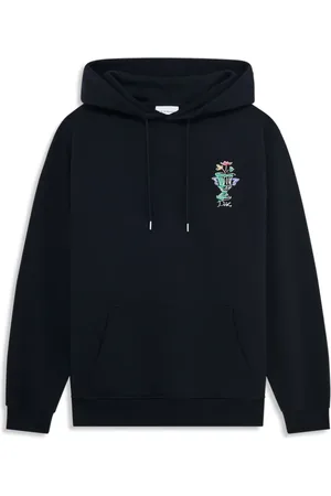 Drôle de Monsieur Sweathshirts & Hoodies, Herre, Sort, L, Uld, Hoodie Vase Stilfuld Minimalistisk Mode