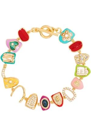 Medea Tilbehør, Dame, Flerfarvet, ONE SIZE, Uld, Emalje armbånd til stilfuldt look