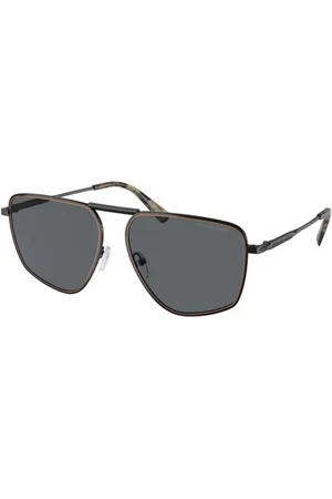 Michael Kors Tilbehør, unisex, Sort, 58 MM, Stilede Solbriller med Mørkegrå Linser