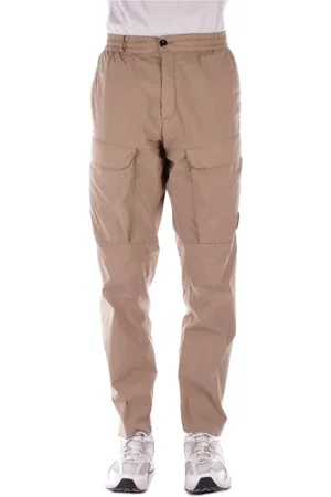 C.P. Company Bukser, Herre, Brun, S, Bomuld, Logo Front Skinny Bukser Lynlåslukning