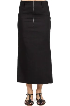 TELA Nederdel, Dame, Sort, L, Sort Jersey Crepe Blyant Nederdel