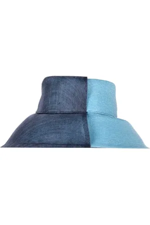 Dior Pre-owned, Dame, Blå, ONE SIZE, Tyl, Pre-owned Rattan hatte