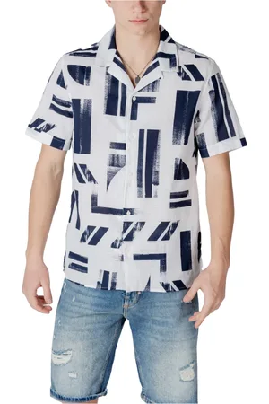 Antony Morato Skjorte, Herre, Flerfarvet, L, Bomuld, Geometrisk Mønster V-Hals Skjorte