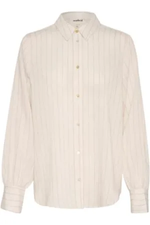 Soaked in Luxury Bluser & Skjorter, Dame, , 2XL, Nature Stripe Skjorte