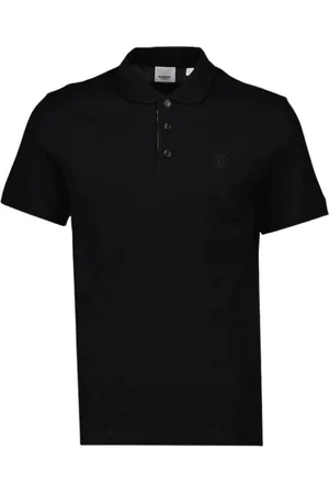 Burberry Top, Herre, Sort, S, Bomuld, Klassisk Logo Polo Skjorte