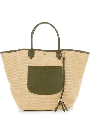 Longchamp Taske, Dame, Grøn, ONE SIZE, Læder, Grøn håndtaske med logo præget