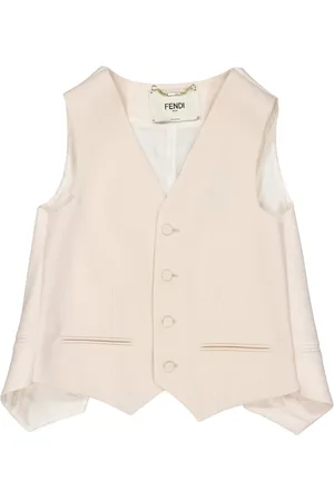 Fendi Jakke, Dame, , XS, Uld, Ærmeløs uldvest med silkebagstykke