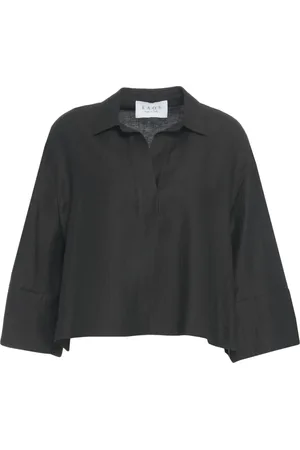 Kaos Bluser & Skjorter, Dame, Sort, XS, Sort Polo Krave Bluse Elegant Stil