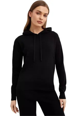 Canada Goose Sweathshirts & Hoodies, Dame, Sort, L, Uld, Sort Hættetrøje Belleville Stil