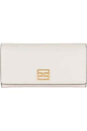 Elisabetta Franchi Tilbehør, Dame, , ONE SIZE, Læder, Ivory Syntetisk Læder Pung