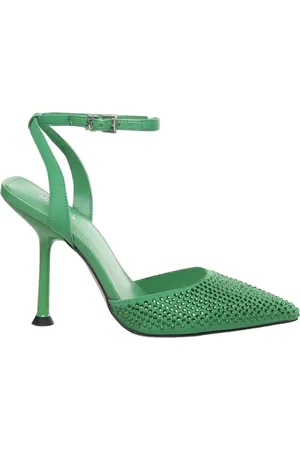 Michael Kors Sko, Dame, Grøn, 37 1/2 EU, Stiletto-sandaler med nitter