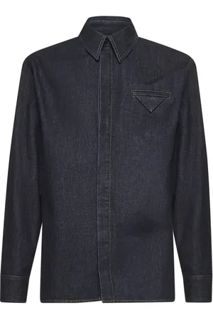 Bottega Veneta Skjorte, Herre, Blå, S, Denim, Blå Denim Skjorte Regular Fit Indigo