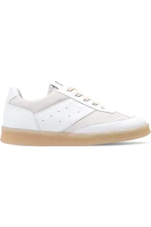 Maison Margiela Sko, Dame, Hvid, 37 1/2 EU, Læder, Sneakers med logo