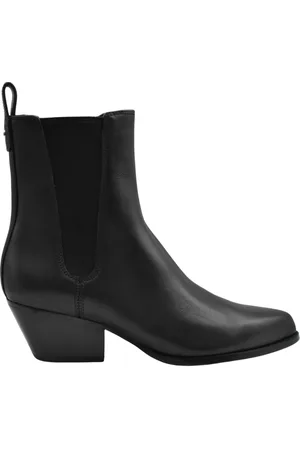 Michael Kors Sko, Dame, Sort, 38 1/2 EU, Læder, Texano Kinlee Bootie