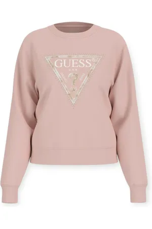 Guess Sweathshirts & Hoodies, Dame, Lyserød, XS, Uld, Stilfulde hættetrøjer til et trendy look