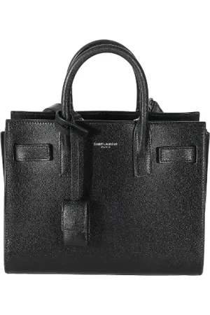 Saint Laurent Pre-owned, Dame, Sort, ONE SIZE, Uld, Pre-owned Laeder hndtasker