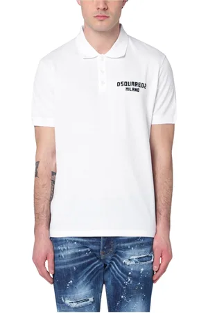 Dsquared2 Top, Herre, Hvid, XL, Kortærmet Polo Skjorte