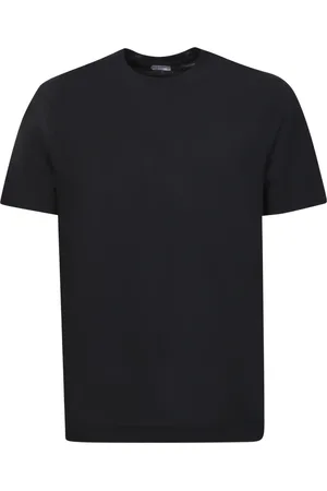 ZANONE Top, Herre, Sort, L, Bomuld, Sort bomuldst-shirt med minimalistisk elegance