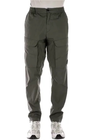 C.P. Company Bukser, Herre, Grøn, M, Bomuld, Logo Front Skinny Bukser Lynlåslukning