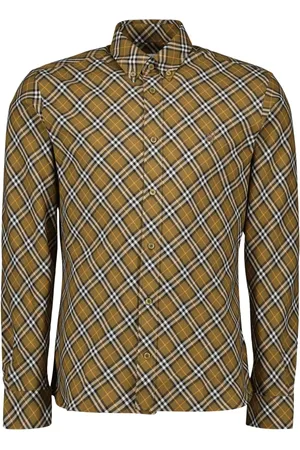 Burberry Skjorte, Herre, , M, Bomuld, Rutet Skjorte Vintage Stil Mænd