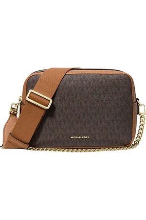 Michael Kors Taske, Dame, Brun, ONE SIZE, Bomuld, Bryant Medium Signature Logo Kameravæsketaske