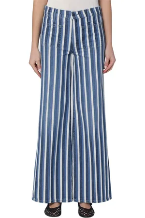 Mother Bukser, Dame, Blå, W28, Lomme Palazzo Jeans Twister