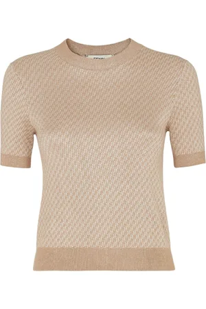 Fendi Strik, Dame, , XS, Uld, Ikonisk Sweater med FF Motif