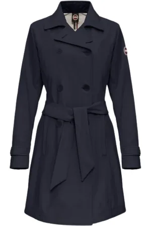 Colmar Frakke, Dame, Blå, M, Uld, Tidløs Trenchcoat