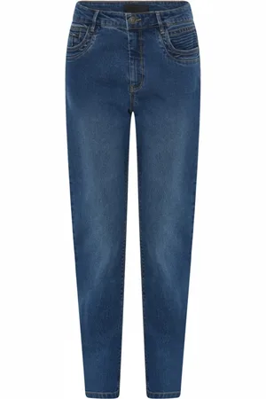 C.ro Jeans, Dame, Blå, 2XL, Denim, Denim Blå Lynlås Detalje Bukser