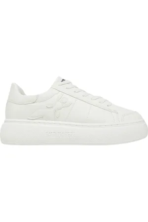 Patrizia Pepe Sko, Dame, Hvid, 40 EU, Polyester, Hvide flade sko med Fly 3D