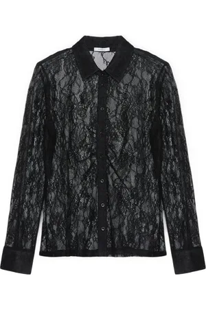 Motivi Bluser & Skjorter, Dame, Sort, S, Polyester, Blondebluse med sejlkragen