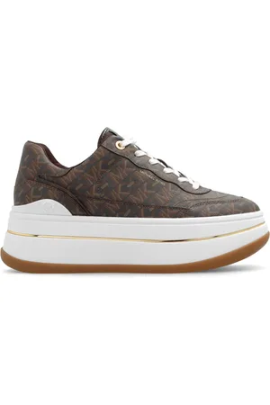 Michael Kors Sko, Dame, Brun, 37 1/2 EU, Uld, Hayes Plateausneakers