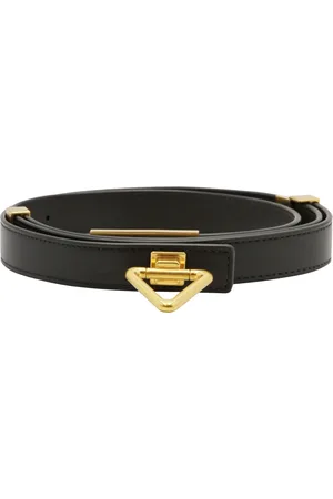 Bottega Veneta Tilbehør, Dame, Brun, 70 CM, Metallic Turn-Lock Kalv Bælte