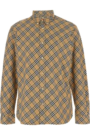 Burberry Skjorte, Herre, , XL, Bomuld, Tjek Motiv Bomuld Skjorte