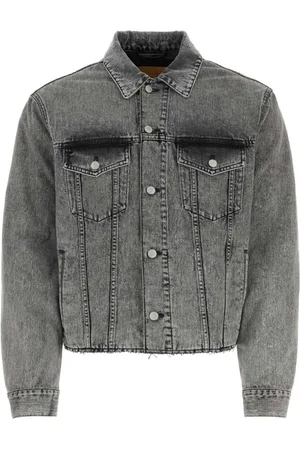 Maison Margiela Jakke, Herre, Grå, L, Denim, Mørkegrå Denimjakke