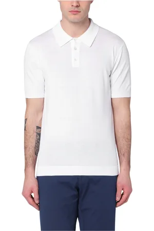 Roberto Collina Top, Herre, Hvid, XL, Kortærmet poloshirt