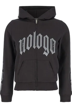 Balenciaga Sweathshirts & Hoodies, Dame, Sort, S, Sort Gothic Zip-Up Hoodie Sweater
