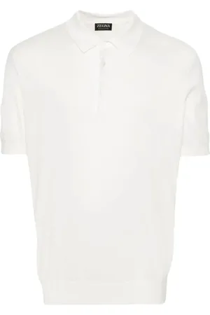 Ermenegildo Zegna Top, Herre, Hvid, S, Bomuld, 001C Polo Shirt