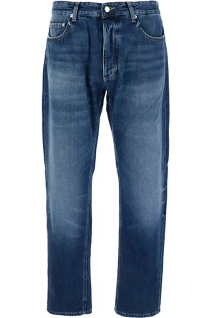 Icon Denim Jeans, Herre, Blå, W33, Denim, Blå Denim Five Pocket Jeans med Logo Patch