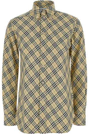 Burberry Skjorte, Dame, , 2XS, Bomuld, Check Motif Oversize Skjorte