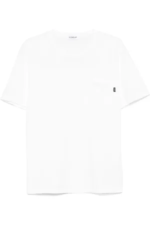 Dondup Top, Herre, Hvid, S, Hvid Crew Neck Lomme T-shirt