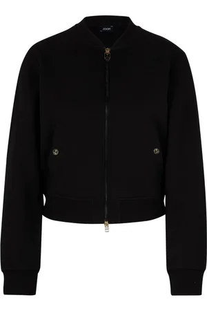 JOOP! Sweathshirts & Hoodies, Dame, Sort, L, Uld, Sporty stil jakke med guld detaljer