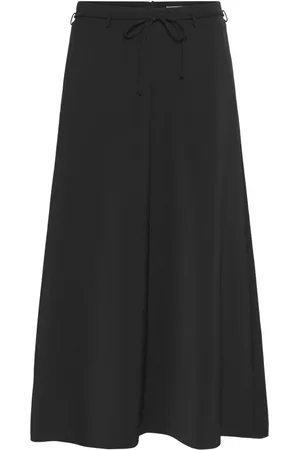 Soaked in Luxury Nederdel, Dame, Sort, XS, Polyester, Elegant Sort Midi Nederdel