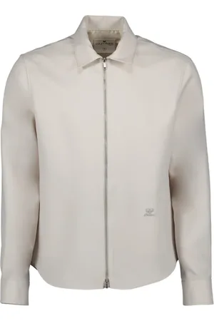 Courrèges Jakke, Herre, Grå, S, Klassisk Lynlås Twill Jakke
