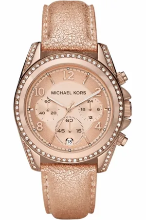 Michael Kors Tilbehør, Dame, Lyserød, ONE SIZE, Læder, Lady Kvartsur