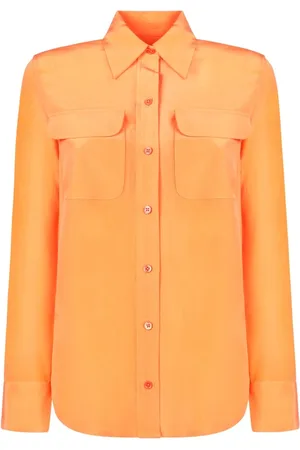Equipment Bluser & Skjorter, Dame, , XS, Silke Slim Flamingo Skjorte